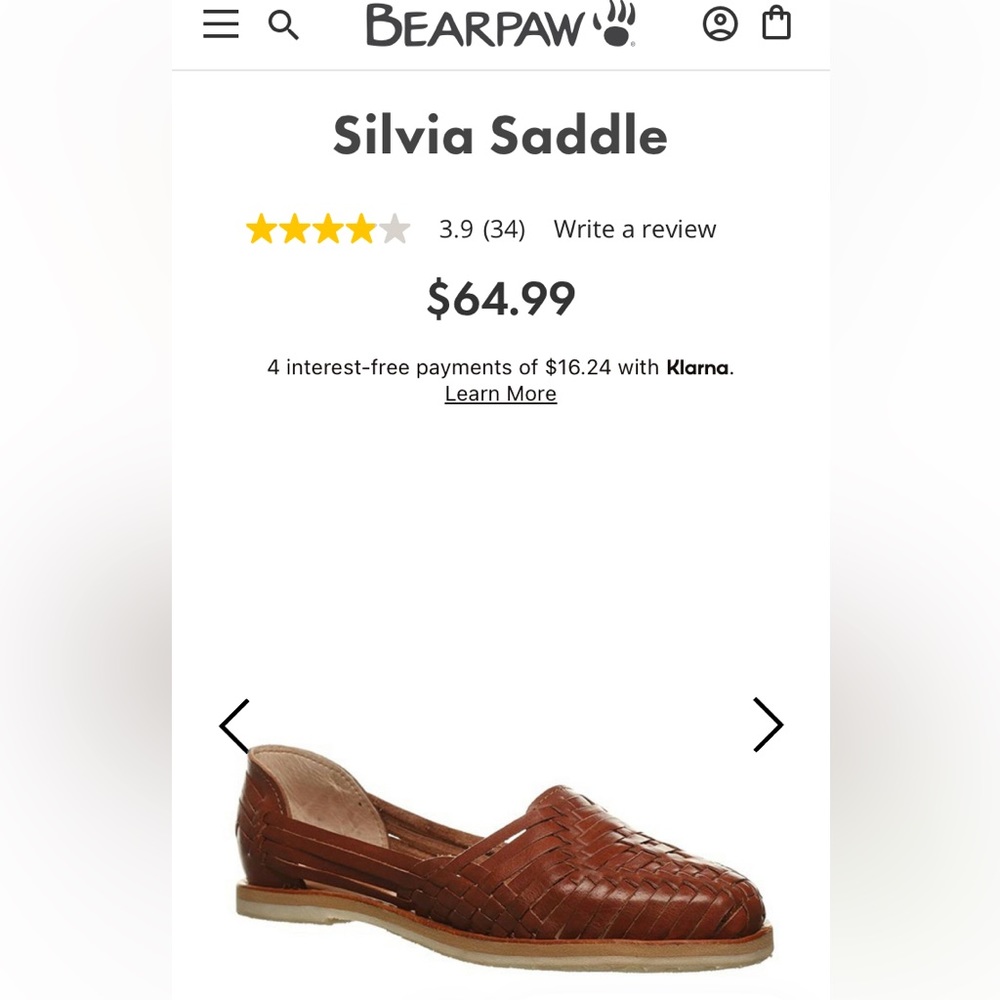 BEARPAW Huaraches in brown leather